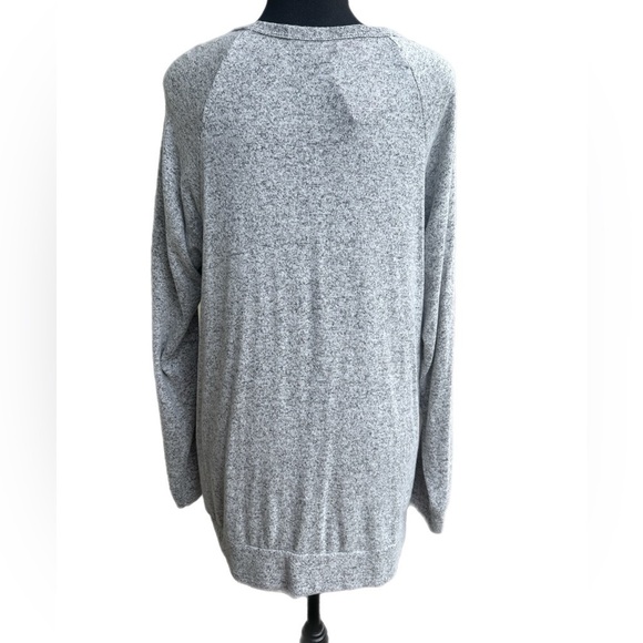 Pep In My Step Stripe Pullover Top- Heather Grey with Neon Pink‎ Stripes - Picture 3 of 8